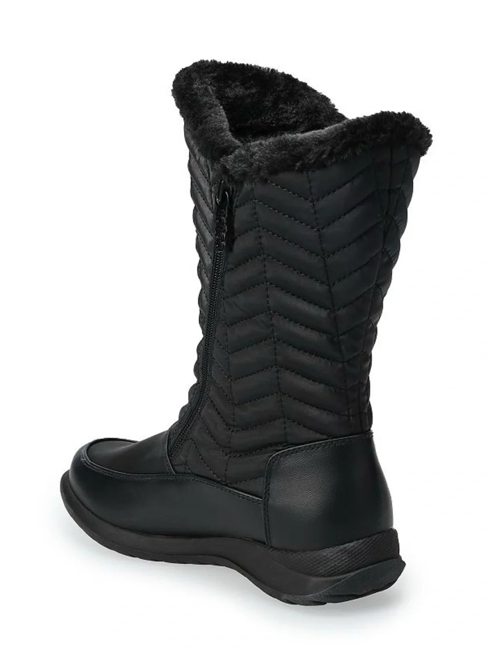 New totes Women's Black Insulated Mid-Calf Winter Boots 8